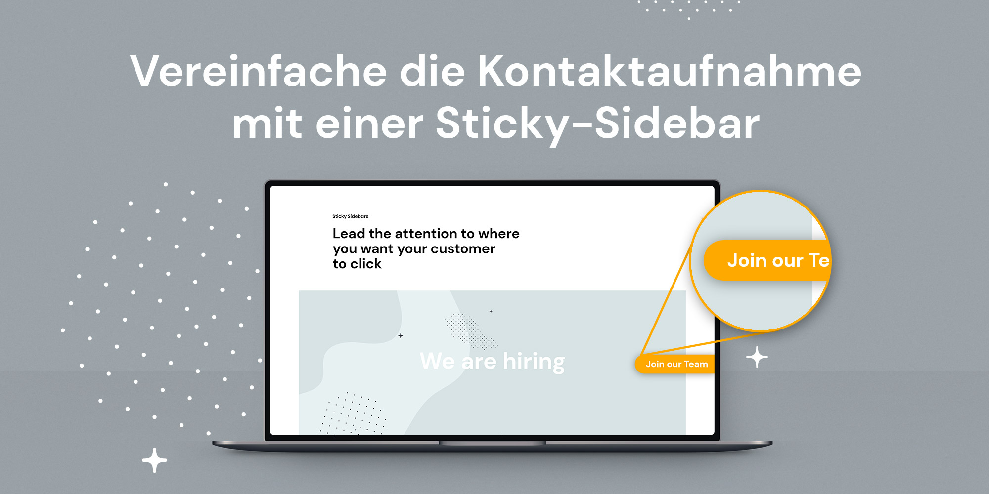 Vereinfache Kunden die Kontaktaufnahme mit einer Sticky-Sidebar